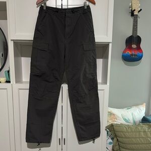Brandy Melville Dark Gray Cargo Pants Relaxed Fit